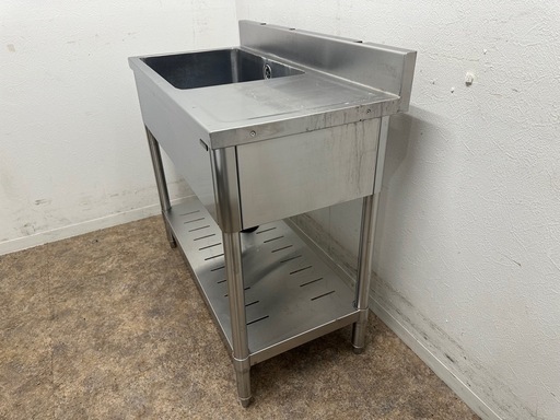 ｔanico　タニコー　業務用　ステンレス　1層シンク流し台　厨房　飲食店　W９００ｘD４５０ｘH８００ｍｍ