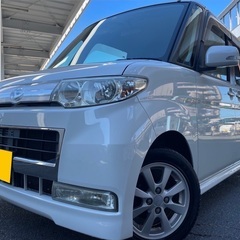 月々9千円〜分割可❗️車検2年付き！【名義変更代込み】広い車内！大人気‼️ダイハツ タントカスタムX☆HDDナビ付き☆走行中DVD見れます☆ETC付き☆純正アルミ☆事故修復歴無し☆スライドドア☆ドライブレコーダー☆そのまま乗って帰れます！の画像