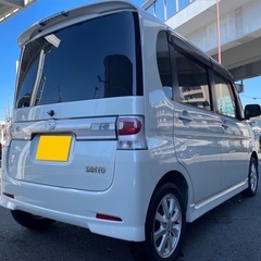 月々9千円〜分割可❗️車検2年付き！【名義変更代込み】広い車内！大人気‼️ダイハツ タントカスタムX☆HDDナビ付き☆走行中DVD見れます☆ETC付き☆純正アルミ☆事故修復歴無し☆スライドドア☆ドライブレコーダー☆そのまま乗って帰れます！の画像