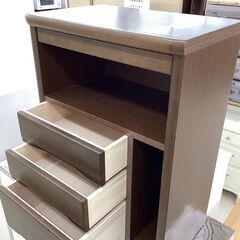 FAX台　大川家具　ブラウンの画像