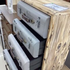 レトロボックス4段チェスト　サンコウ　ブラウンの画像