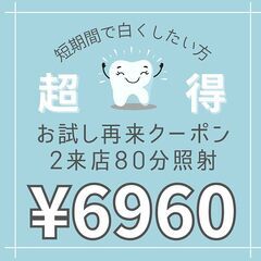 超お得！お試し再来クーポン★2来店80分照射コース¥6960【口...