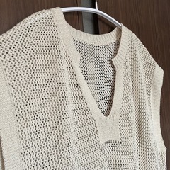 【田中里奈×しまむら】メッシュニットワンピ　美品の画像