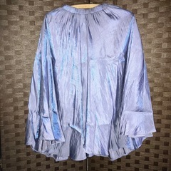 ☆美品☆ スカート 光沢 パープル ウエストゴム レディース XS