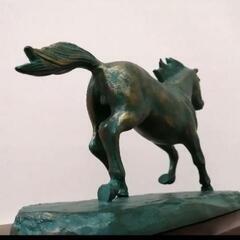 光則作 1990年 干支置物 駿馬勇躍の画像