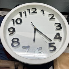 モノクロ掛け時計　丸掛け時計
