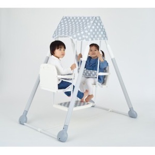 野中製作所 お部屋であそぼ! 2人乗りブランコ グレー