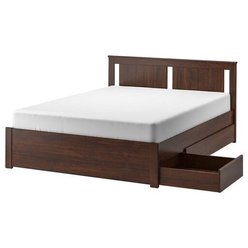 IKEA SONGESAND ソンゲサンド ベッドフレーム 収納ボックス2個付き