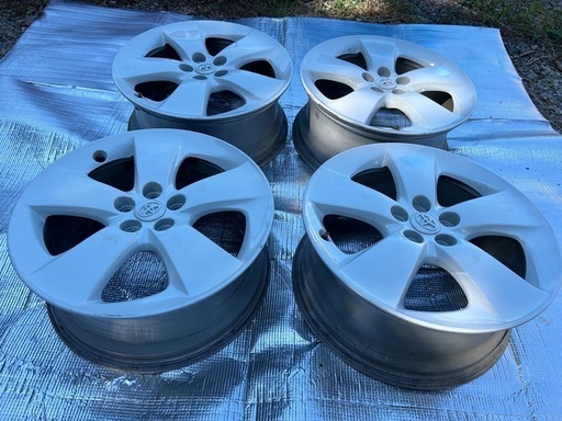 【TOYOTA】アルミホイール　 17X7J+50　【ホワイト塗装】　　4本セット