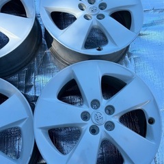 【TOYOTA】アルミホイール　 17X7J+50　【ホワイト塗装】　　4本セットの画像
