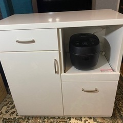 ニトリ　キッチン食器棚&家電棚の画像