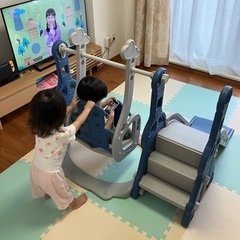 滑り台 室内 ブランコ 遊具 すべり台 家庭用 クリスマスプレゼント 室内遊具 おもちゃ 簡単組立 スライダー キッズスライダー 子供の画像