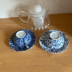 アフタヌーンティーティーポットとティーカップセット