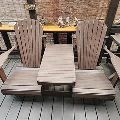 木製二人掛けチェア