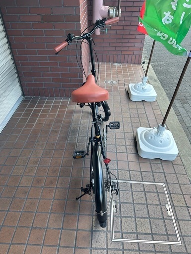 ☆美品☆20インチ外装6段変速付き折り畳み自転車ブラック (RYOU CYCLE 