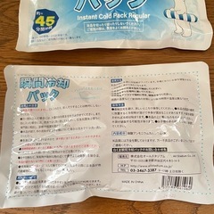 瞬間冷却剤パック2個　　　　
の画像