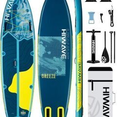 開封済み未使用 SUPボード Hiwave スタンドアップパドルボード 11フィート x 34インチ x 6インチ インフレータブルの画像