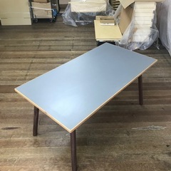 新品未使用品　150幅 ダイニングテーブル　メラミン化粧板　グレ...