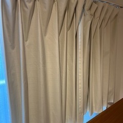（終了）カーテン　ニトリ　グレージュ　レースカーテン付き　遮光1...