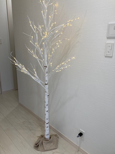 180cmホワイト クリスマスツリー LED ツリーオブジェ