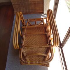 籐の椅子の画像