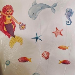 ウォールステッカー 人形 落書き隠し 模様替え 女の子 お部屋の画像