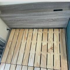 シングルベットフレーム グレー 美品 解体済みの画像