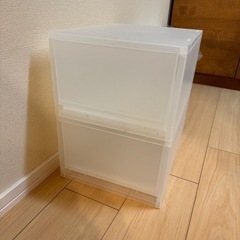 無印良品 ＰＰ　ポリプロピレン 収納ケース　ストッカー　2個セットの画像