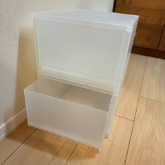 無印良品 ＰＰ　ポリプロピレン 収納ケース　ストッカー　2個セットの画像
