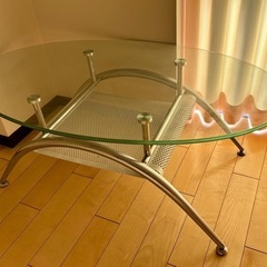 【差し上げます！】センターテーブル　ニトリ　ガラス