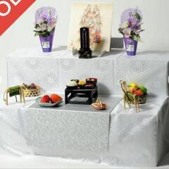 盆棚 精霊棚 お盆用　段ボール製　祭壇 白布付きの画像