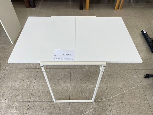 ★ジモティ割あり★  テーブル 白 H75×D60×W92・46 クリーニング済み TJ8533