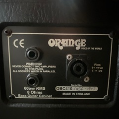 ORANGE OBC410 ベースアンプ キャビネット ブラックの画像