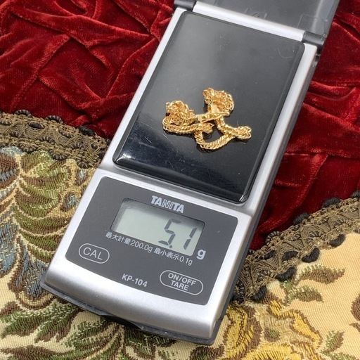 K18 12面トリプル　喜平　ブレスレット　5.1g 約18.5cm