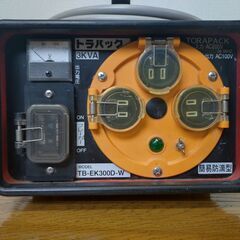 日動電工　TB-EK300D-W　ダウントランス　降圧器　200Vから100Vへ