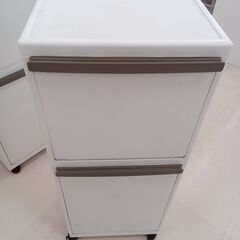 ★ジモティ割あり★  ゴミ箱 ホワイト W35×D28×H85 ...