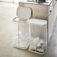 ゴミ箱  山崎実業 ゴミ袋ホルダー ふた付きの画像