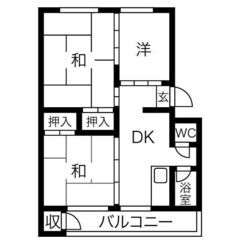 🉐フリーレント賃貸⭐️井細田駅⭐️角部屋・最上階・バス・トイレ別