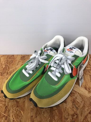 【606】スニーカー NIKE sacai ワッフルグリーン 28cm
