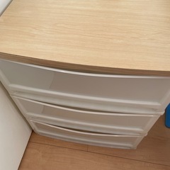 タンス チェスト 衣装ケース ホワイト 3段の画像