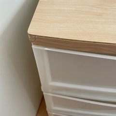 タンス チェスト 衣装ケース ホワイト 3段の画像