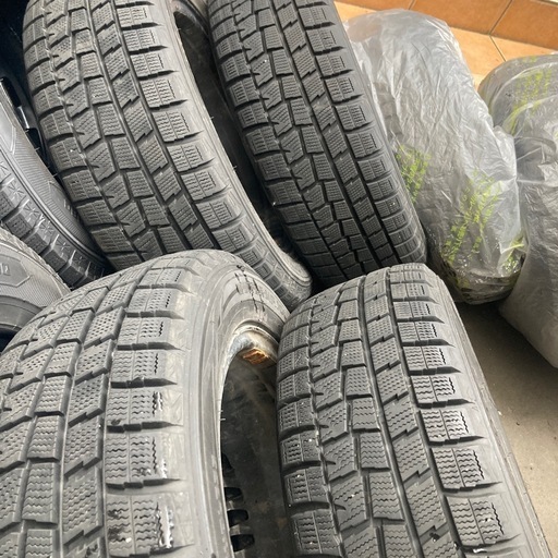 超バリ溝　社外ホイール　195/55R15  冬タイヤ付き　5.5J +43