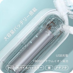 【未使用】首掛け扇風機　携帯扇風機 静音　ネックファン USB充電式　ホワイト 4wayの画像