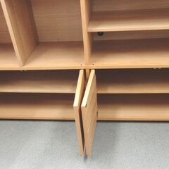 無印良品 スタッキングキャビネット ハイタイプ 幅162.5×高84.5㎝ オーク材 木製扉 廃盤品 MUJI 西岡店の画像