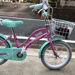 中古美品　16インチ自転車　女の子