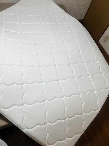 マットレストッパー 2台用サイズ シングル+シングル (幅195cm×195cm×5cm) マットレス 170N 高反発 ホワイト Ｓ＋Ｓ−ＥＮ005ＴＦ