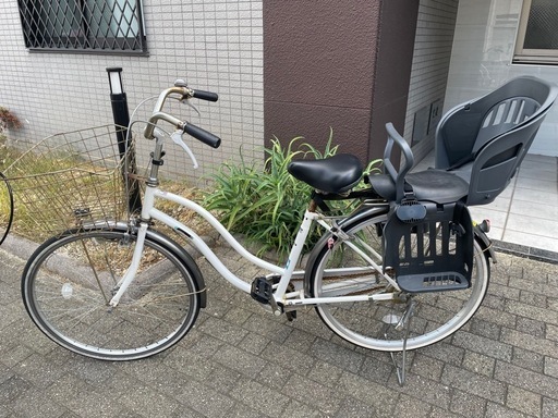 自転車　ママチャリ（非電動）　OGKチャイルドシート付き