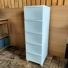 ⭕【美品】5段プラスチック収納チェスト