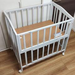 折りたたみミニベビーベッド／ミルキーグレー／カトージの画像