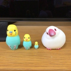 インコのマトリョーシカ 文鳥のフィギュア